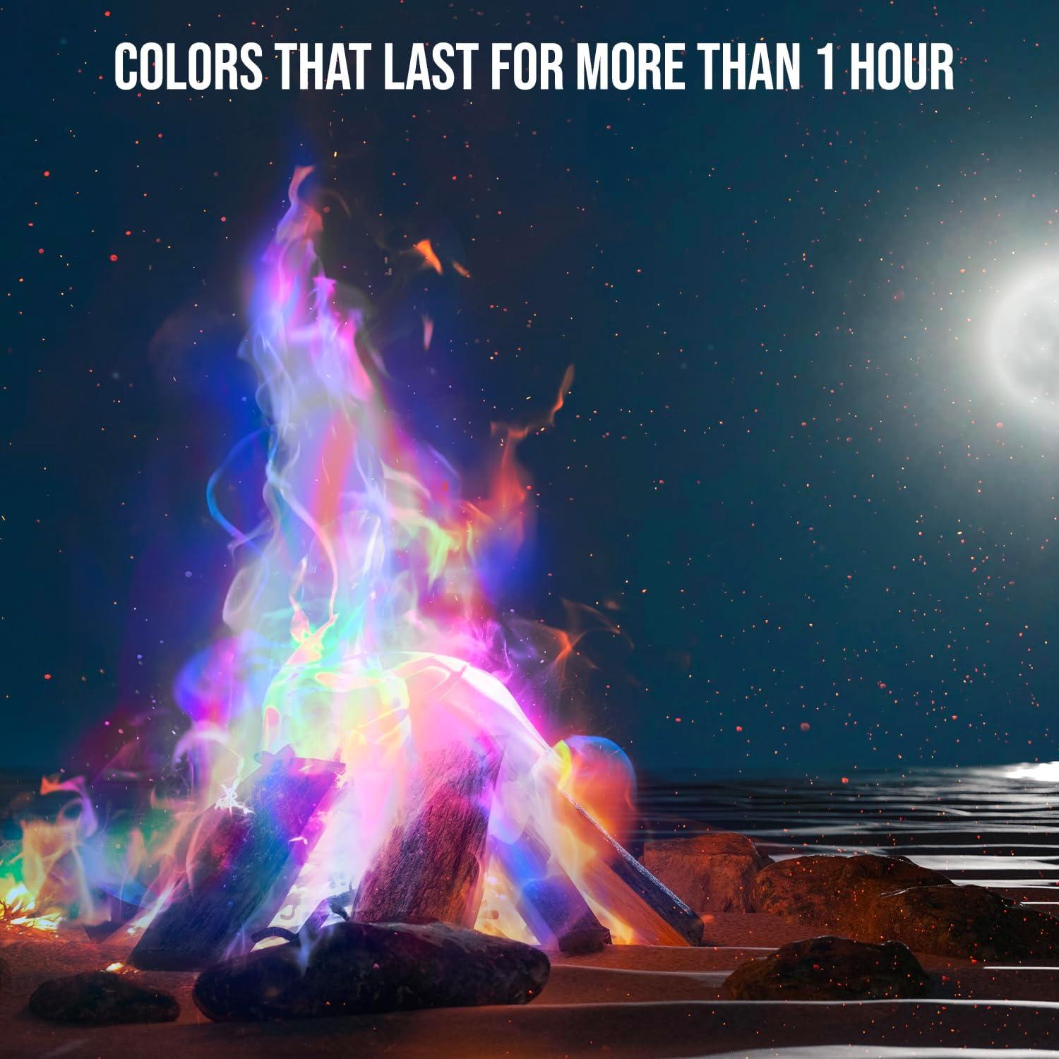 imageFire Dazzle Fire Color Changing Packets for Fire Pit  12 Pack Color Packets Flame Changer for Fire Pit and Campfires  Camping Games Accessories for Kids and Adults5 Pack