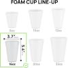 image16 Oz Disposable Foam Cups 50 Pack White Foam Insulates Hot ampamp Cold Beverages Made in the USA ToGo Cups  for Coffee Tea Hot Cocoa Soup Broth Smoothie Soda Juice50 Count Pack of 1
