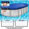 image18 Ft Round Premium HeavyDuty Winter Pool Cover  Royal Blue Extra Thick and Durable TearProof UVResistant Reinforced Edges Easy Install AllSeason Protection for Above Ground PoolsOval