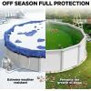 image18 Ft Round Premium HeavyDuty Winter Pool Cover  Royal Blue Extra Thick and Durable TearProof UVResistant Reinforced Edges Easy Install AllSeason Protection for Above Ground PoolsOval