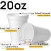 image20 Oz Disposable Foam Cups 50 Pack White Foam Insulates Hot ampamp Cold Beverages Made in the USA ToGo Cups  for Coffee Tea Hot Cocoa Soup Broth Smoothie Soda Juice20oz  White