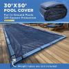 image20Ft x 40Ft Pool Cover for Inground Pools  Rectangle Winter Cover Inground Extra Thick Material and Durable Design Cold and UVResistance Easy Installation Navy Blue30 x 50 Feet