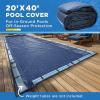 image20Ft x 40Ft Pool Cover for Inground Pools  Rectangle Winter Cover Inground Extra Thick Material and Durable Design Cold and UVResistance Easy Installation Navy Blue20 x 40 Feet
