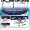 image28 ft Round Pool Cover for Above Ground Pools Above Ground Pool Cover Swimming Pool Cover Winter Pool Cover Keeps Out Debris Cold and UV Resistant Supreme Mesh Navy BlueRound