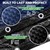 image28 ft Round Pool Cover for Above Ground Pools Above Ground Pool Cover Swimming Pool Cover Winter Pool Cover Keeps Out Debris Cold and UV Resistant Supreme Mesh Navy BlueRound