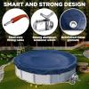 image28 ft Round Pool Cover for Above Ground Pools Above Ground Pool Cover Swimming Pool Cover Winter Pool Cover Keeps Out Debris Cold and UV Resistant Supreme Mesh Navy BlueRound