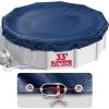 image28 ft Round Pool Cover for Above Ground Pools Above Ground Pool Cover Swimming Pool Cover Winter Pool Cover Keeps Out Debris Cold and UV Resistant Supreme Mesh Navy BlueRound