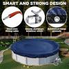 image28 ft Round Pool Cover for Above Ground Pools Above Ground Pool Cover Swimming Pool Cover Winter Pool Cover Keeps Out Debris Cold and UV Resistant Supreme Mesh Navy BlueRound