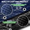 image28 ft Round Pool Cover for Above Ground Pools Above Ground Pool Cover Swimming Pool Cover Winter Pool Cover Keeps Out Debris Cold and UV Resistant Supreme Mesh Navy BlueRound