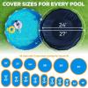 image28 ft Round Pool Cover for Above Ground Pools Above Ground Pool Cover Swimming Pool Cover Winter Pool Cover Keeps Out Debris Cold and UV Resistant Supreme Mesh Navy BlueRound