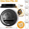 image500Pack Coffee Cup Lids  Disposable Coffee Lids for 10 12 16 20 ampamp 24 oz Paper Cups 8 oz Squat Cups Dome for ToGo Beverages Expresso Tea Hot Chocolate  Black500 Count
