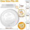 image500Pack Coffee Cup Lids  Disposable Coffee Lids for 8 10 12 16 20 ampamp 24 oz Paper Cups Dome for ToGo Beverages Expresso Tea Hot Chocolate  White
