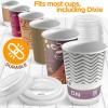image500Pack Coffee Cup Lids  Disposable Coffee Lids for 8 10 12 16 20 ampamp 24 oz Paper Cups Dome for ToGo Beverages Expresso Tea Hot Chocolate  White