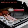 imageBacon Master Cast Iron Bacon Press  85Inch Round Cast Iron Grill Press Burger Press Smasher for Burgers and Sandwiches Wood Handle 3 lbs