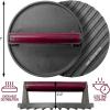 imageCast Iron Bacon Press 7quot Round ampamp Rectangle 8quotx4quot Cast Iron Grill Press  Meat Press for Bacon Steak Burgers and Sandwiches  NonStick Griddle Press with CoolTouch Wood HandleBlack Set