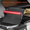 imageCast Iron Bacon Press 7quot Round ampamp Rectangle 8quotx4quot Cast Iron Grill Press  Meat Press for Bacon Steak Burgers and Sandwiches  NonStick Griddle Press with CoolTouch Wood HandleBlack Beef Master