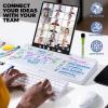 imageDesktop Dry Erase Board  Glass Erase Board  Black Desk Computer Buddy  Home Office ampamp Studying Essentials  Phone ampamp Tablet Slot Storage Compartment  Includes 4 Markers 1 EraserWhite