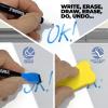 imageDesktop Dry Erase Board  Glass Erase Board  Black Desk Computer Buddy  Home Office ampamp Studying Essentials  Phone ampamp Tablet Slot Storage Compartment  Includes 4 Markers 1 EraserGrey