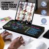 imageDesktop Dry Erase Board  Glass Erase Board  Black Desk Computer Buddy  Home Office ampamp Studying Essentials  Phone ampamp Tablet Slot Storage Compartment  Includes 4 Markers 1 EraserBlack