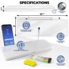 imageDesktop Dry Erase Board  Glass Erase Board  Black Desk Computer Buddy  Home Office ampamp Studying Essentials  Phone ampamp Tablet Slot Storage Compartment  Includes 4 Markers 1 EraserWhite