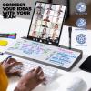 imageDesktop Dry Erase Board  Glass Erase Board  Black Desk Computer Buddy  Home Office ampamp Studying Essentials  Phone ampamp Tablet Slot Storage Compartment  Includes 4 Markers 1 EraserGrey