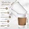 imageDisposable Coffee Cups with Lids 10 oz 50 Pack  To Go Paper Coffee Cups for Hot ampamp Cold Beverages Coffee Tea Hot Chocolate Water Juice  Eco Friendly Cups16oz Classic  With Lids  Sleeves