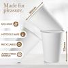 imageDisposable Coffee Cups with Lids 12 oz 100 Pack  To Go Paper Coffee Cups for Hot ampamp Cold Beverages Tea Hot Chocolate Water Juice Eco Friendly12oz Classic  With Lids