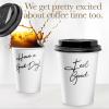 imageDisposable Coffee Cups with Lids 12 oz 100 Pack  To Go Paper Coffee Cups for Hot ampamp Cold Beverages Tea Hot Chocolate Water Juice Eco Friendly12oz Classic  With Lids