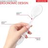 imageDisposable Plastic Serving Utensils  Set of 18 Clear Buffet Serving Utensils 6 Each 6quot Tongs 10 Spoons 10 ForksClear