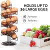 imageEgg Holder Countertop Egg Baskets For Fresh Eggs Egg Dispenser Fresh Egg Holder Countertop  3 Dozen Eggs  NonSlip Base Countertop Egg Holder for Fresh Eggs