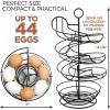imageFresh Egg Holder Countertop Egg Skelter Spiral Egg Holder with Storage Basket Chicken Egg Holder Large Capacity Egg Storage for Kitchen Holds Up to 3 Dozen Eggs