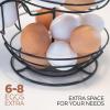 imageFresh Egg Holder Countertop Egg Skelter Spiral Egg Holder with Storage Basket Chicken Egg Holder Large Capacity Egg Storage for Kitchen Holds Up to 3 Dozen Eggs
