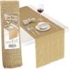 imageNatural Burlap Table Runners  14 Inch x 30 Foot Burlap Roll for Dining Room Table Mantel and Outdoors  Rustic Farmhouse Jute Table Runner Dcor for Parties Weddings and HolidaysNatural Burlap