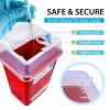 imageSharps Containers for Home Use Sharps Disposal Needle Disposal Biohazard Containers Small  1 Quart  3 Pack