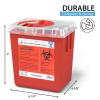 imageSharps Containers for Home and Professional Use 2 Quart Needle Disposal 3Pack Syringe Disposal for Home Biohazard Containers