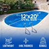 imageShop Square 12 x 20 Oval Solar Cover for Inground and Above Ground Pool 8 Mil  Premium Heavy Duty Solar Blanket for Above Ground Pool Blue  Made in USA