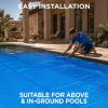 imageShop Square 12 x 24 Oval Solar Cover for Inground and Above Ground Pool 8 Mil  Premium Heavy Duty Solar Blanket for Above Ground Pool Blue  Made in USA