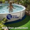 imageShop Square 12Foot Pool Liner Pad for Above Ground Pools  Under Pool Padding Above Ground Pool Pad Puncture Protection Extend Liner Life Durable Geotextile MaterialOval