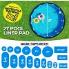 imageShop Square 12Foot Pool Liner Pad for Above Ground Pools  Under Pool Padding Above Ground Pool Pad Puncture Protection Extend Liner Life Durable Geotextile MaterialRound