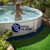 imageShop Square 12Foot Pool Liner Pad for Above Ground Pools  Under Pool Padding Above Ground Pool Pad Puncture Protection Extend Liner Life Durable Geotextile MaterialOval