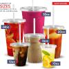 imageShop Square 20 oz Plastic Cups with Lids 100 Pack  Clear Plastic Cups for Iced Coffee Boba Milk Tea Smoothies and Fruit Shakes  Disposable with Lids for Parties Cafes Restaurants100 Count Pack of 1