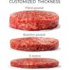 imageShop Square Burger Press Patty Maker  Adjustable Thickness 14 lb to 34 lb with Ejector  NonStick for Burgers Crab Cakes ampamp Sausage  Includes Patty Paper