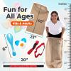 imageShop Square Potato Sack Race Bags 23x40  Set of 6 Fun Burlap Sacks for Kids ampamp Adults Perfect for Field Day BBQs Picnics Parties ampamp MorePack of 4 Bundle