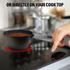 imageSmall Cast Iron Basting Pot with Silicone BBQ Brush  Cast Iron Saucepan for Grilling Smoking Butter Melting Pot 15 Oz