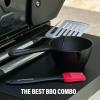 imageSmall Cast Iron Basting Pot with Silicone BBQ Brush  Cast Iron Saucepan for Grilling Smoking Butter Melting Pot 15 Oz