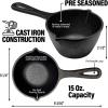 imageSmall Cast Iron Basting Pot with Silicone BBQ Brush  Cast Iron Saucepan for Grilling Smoking Butter Melting Pot 15 Oz
