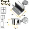 imageWindow Locks 15 Pack for Vertical and Horizontal Windows Sliding Locks Adjustable Aluminum Stoppers Window Security NoDrill Install Fits Tracks up to 316quot WideSmall