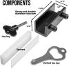 imageWindow Locks 4 Pack for Horizontal and Vertical Sliding Windows  Child Proof Security Stoppers Safety Locks for Home and Patio BlackSliding Window Lock  Black