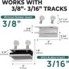 imageWindow Locks 4 Pack for Vertical and Horizontal Windows Adjustable Aluminum Stoppers Window Security NoDrill Install Requires 2836mm ClearanceLarge