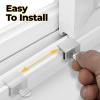 imageWindow Locks 4 Pack for Vertical and Horizontal Windows Adjustable Aluminum Stoppers Window Security NoDrill Install Requires 2836mm ClearanceSmall